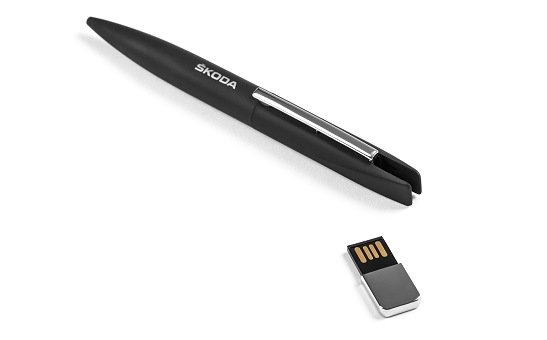SKODA Kuglepen med 8 GB USB stik - UDGÅET