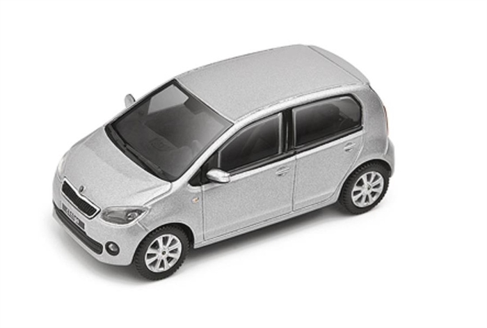 Skoda Citigo modelbil 1:43 Silver Brilliant - UDGÅET